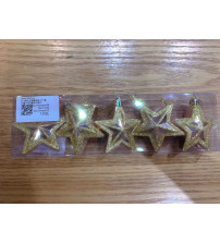 6cm亮光五角星彩绘.5个/盒.10盒/中包.香槟(含税 bruto)