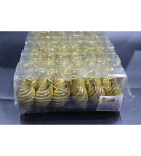 9cm螺旋尖果彩绘.6个/pvc盒.金色