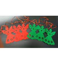 6pcs无纺布混4款圣诞扣头雪人天使鹿