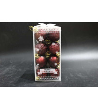 圣诞球 酒红 4cm