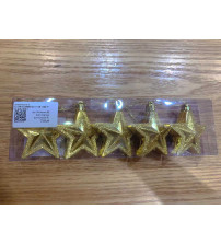 6cm亮光五角星彩绘.5个/盒.10盒/中包.金色(含税 bruto)