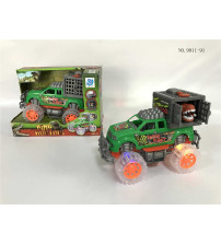 二款混装明轮带灯光音乐惯性越野车载恐龙/鳄鱼(不含税 neto)