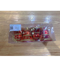 8cm亮光铃铛彩绘.4个/盒.10盒/中包.红色(含税 bruto)