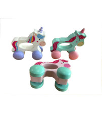 wooden unicorn car with handle