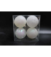 圣诞球白色 10CM