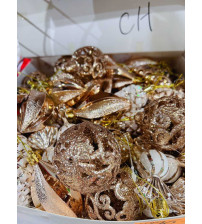 圣诞球小串 43串 香槟 6cm