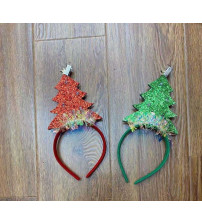 带灯毛条撒粉圣诞树头扣1/opp  12/中包混（含税 bruto）