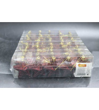 6cm五角星彩绘.5个/pvc盒.酒红色