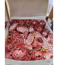 圣诞球小串 44串 玫瑰金 6cm