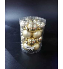 30mm玻璃球 金/每PVC桶装20pcs