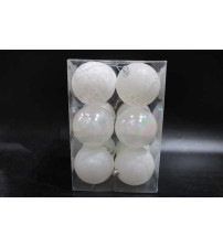 圣诞球白色 8CM