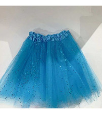 40CM 新款金粉纱裙 蓝色