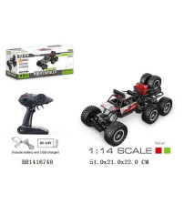 1：14 2.4G遥控六轮攀爬越野车红绿2色包电