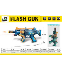 电动闪光音板枪头伸缩冲锋枪（带红外线）