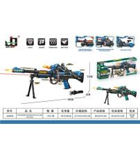 子弹360旋转枪管伸缩店电动声枪+背带（带红外线）