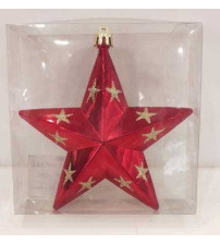 12cm亮光五角星彩绘.1个/盒.10盒/中包.红色(含税 bruto)