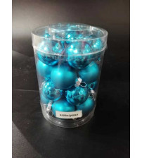 30mm玻璃球 蓝/每PVC桶装20pcs