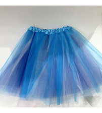 40CM三层三色纱裙 蓝色