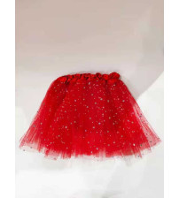 30cm亮片五星纱裙 红色