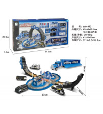 可变形轮胎合金警察停车场套装（配6只车+1只拖头）(不含税 neto)