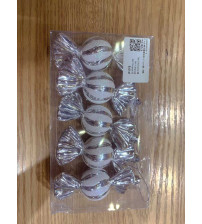 11cm亮光糖果彩绘.5个/pvc盒.10盒/中包.银色(含税 bruto)