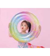 60CM 彩虹 炫彩亮粉圈