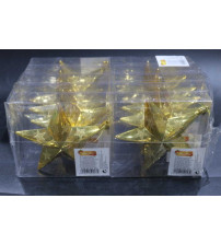 12cm五角星彩绘.1个/pvc盒.6盒/中包.金色