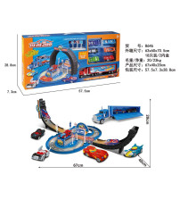 可变形轮胎合金跑车停车场套装（配6只车+1只拖头）(不含税 neto)