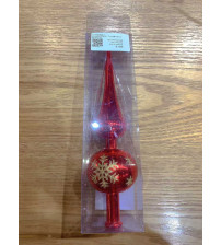 23cm新树顶彩绘.1个/pvc盒 红色10/盒/中包 (含税 bruto)