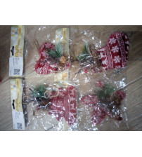 圣诞挂件 12/中包 中包手套 袜子 五角星 树 铃铛 六款混