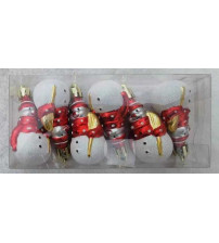 6cm哑光扫把雪人彩绘.6个/盒.红色.10盒/中包.(含税 bruto)