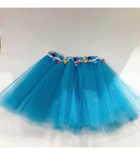 30厘米毛球纱裙  蓝色