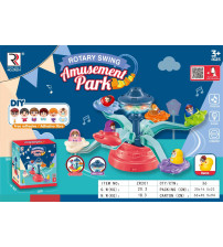 游乐园灯光音乐旋转飞机