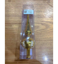 23cm新树顶彩绘.1个/pvc盒 金色10/盒中包(含税 bruto)