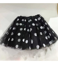 30CM 圆点纱裙 黑色