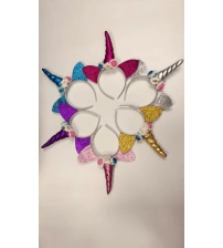 金粉耳朵独角兽三朵花