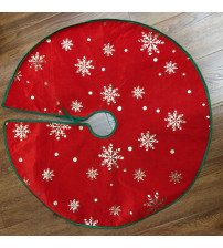 绿边金丝绒印金雪花树裙78公分1/opp(BRUTO 含税价）