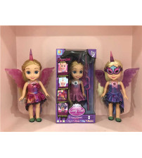 14独角、胸口、手带灯光独角兽音乐娃娃(英文IC)(配眼镜1个、鞋子1双)(不含税 neto）