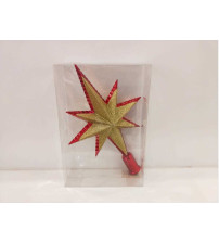 22cm八角形树顶彩绘.1个/pvc盒 红色  10/盒/中包(含税 bruto)