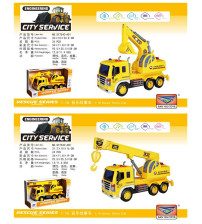 1:16声光惯性工程车【挖土机/吊钩车二款混装】