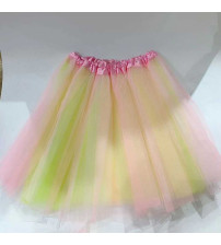 40CM三层三色纱裙 粉色