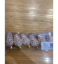 6cm亮光彩绘新松果.6个/盒.10盒/中包.香槟(含税 bruto)