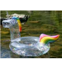 全透明独角兽亮粉圈 120cm