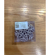 8cm雪花片.6个/pvc盒.10盒/中包银(含税 bruto)