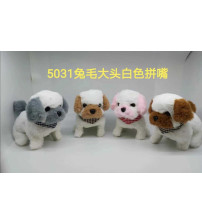 兔毛大头白色拼嘴狗（不含税 neto)