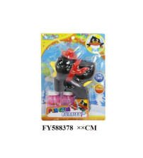 企鹅灯光音乐泡泡枪  配两瓶80ML水 英文版