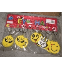 双面软胶笑脸钥匙扣breloczki