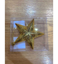 12cm亮光五角星彩绘.1个/盒.10盒/中包.金色(含税 bruto)