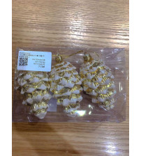 10CM亮光松果彩绘.3个/盒.10盒/中包.金色(含税 bruto)