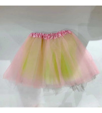 30CM 三层三色纱裙 粉红色
